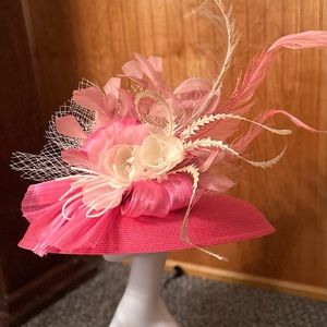 Barbie pink derby hat. Church hat. Women’s dress hat. Pink derby hat.  Derby hat